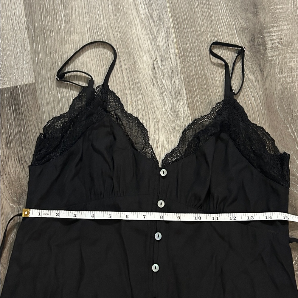 Black Lace Trim Maxi Dress - Picture 8 of 8